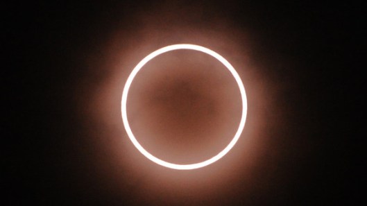 An annular solar eclipse is seen from To